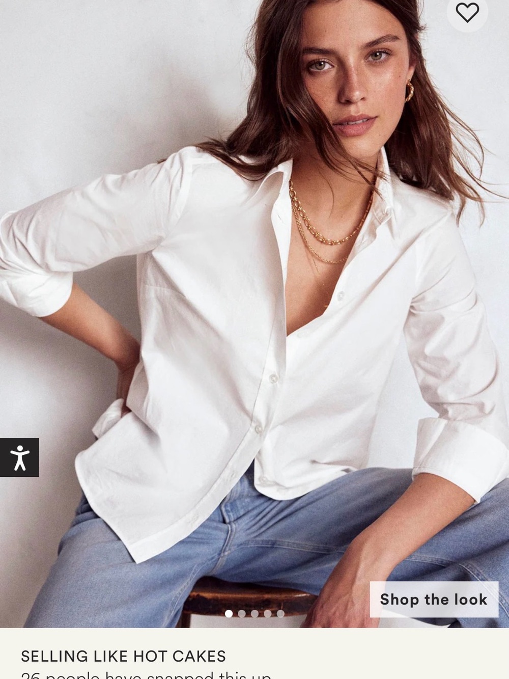 Boden Floral Button-Up Shirt in White, Yellow, Red, Teal      Worn once. Perfect - Picture 5 of 5